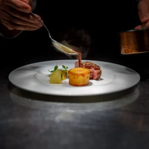 Plato de fine dining